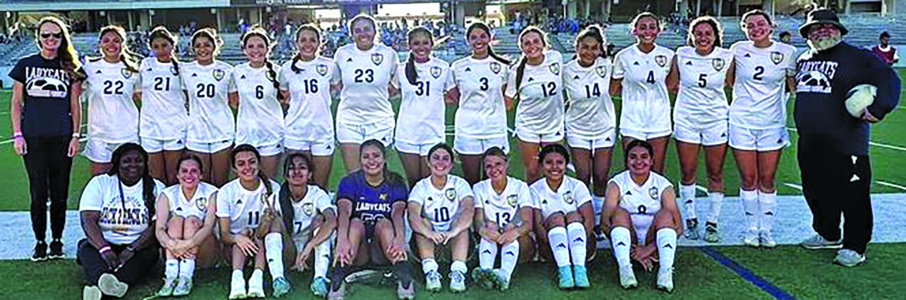 Contributed photo The Lady Cat Soccer Team ended their season with a 0-3 loss to Lumberton at the regional tournament last week. The Lady Cats posted a 24-5-1 season mark and went undefeated (14-0) in District 22-4A-1 play.
